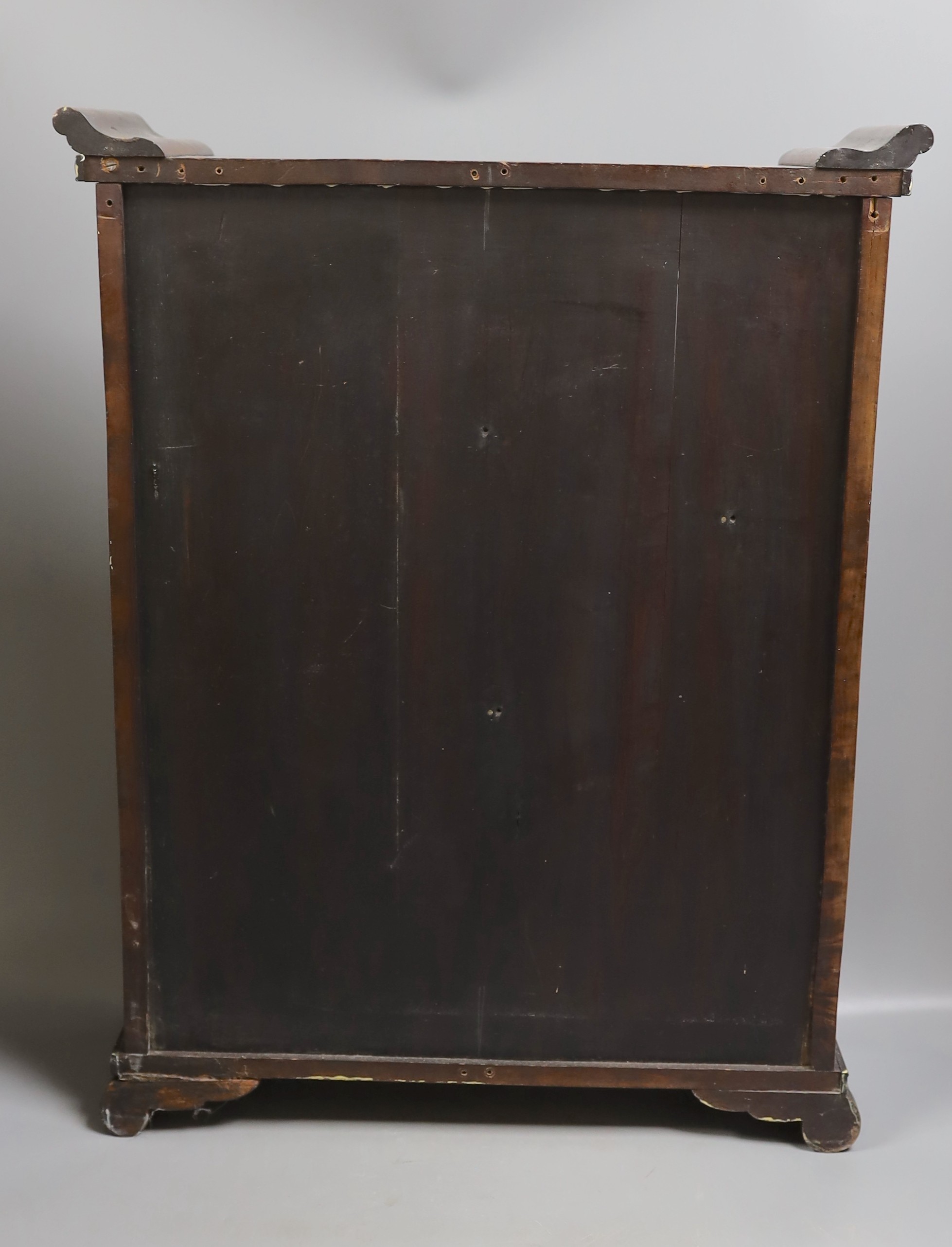 A Japanese hardwood and Shibayma decorated table cabinet, Meiji period, 56cm